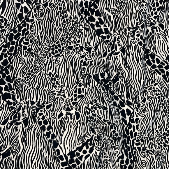 Vintage Lilly Pulitzer Velvet Animal print cigarette style pants Sz 10 - Picture 3 of 5